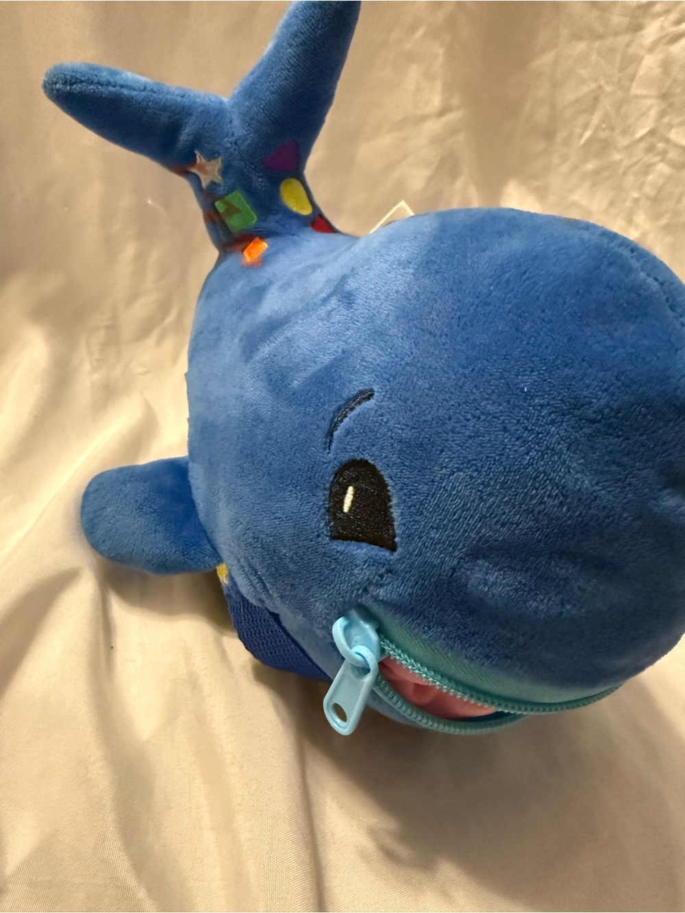 Buckle Toys Blu Whale with Colorful Tail Accents and buckles
